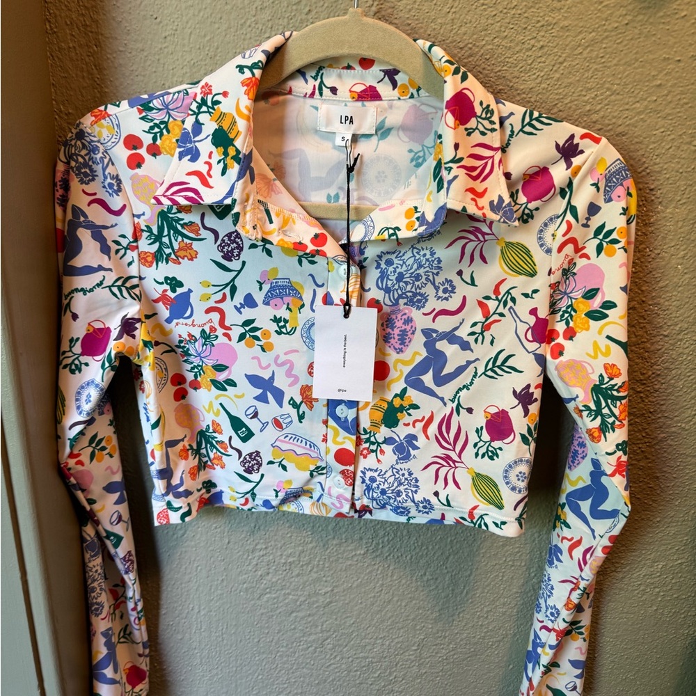 LPA Colorful Patterned Crop Top